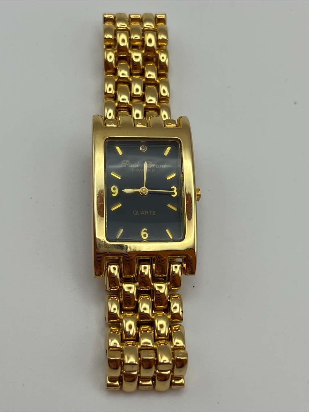 Paolo Bruni Gold-Tone Women’s Quartz Bracelet Watch - Gold/Black
